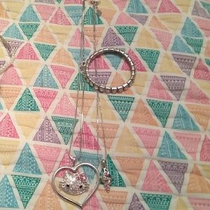 Hello Kitty ,seashell necklace, a sparkly bracelet